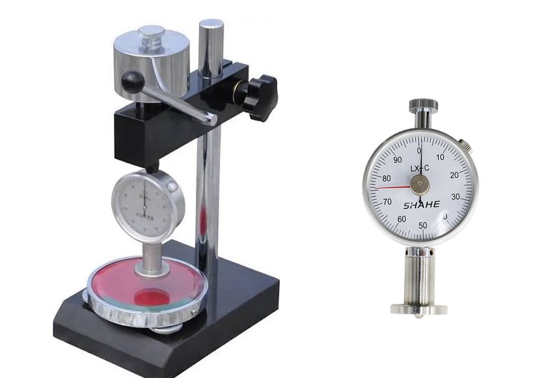 Shore A hardness tester