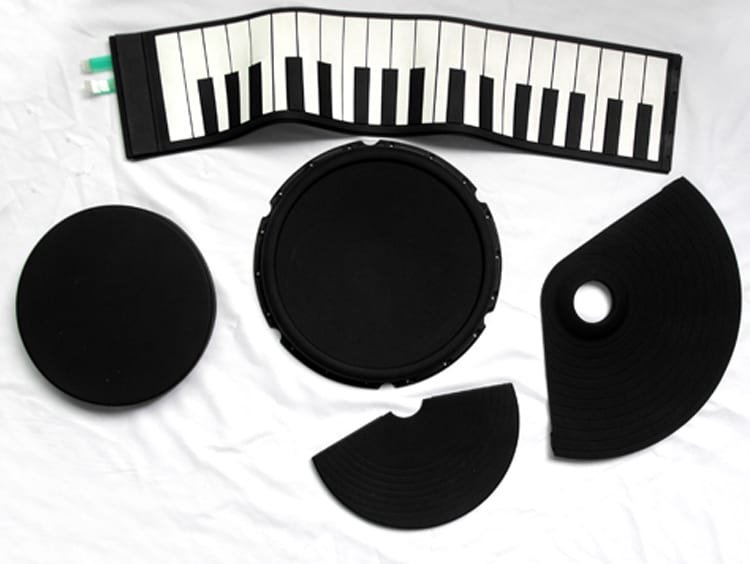 Silicone compression molded parts