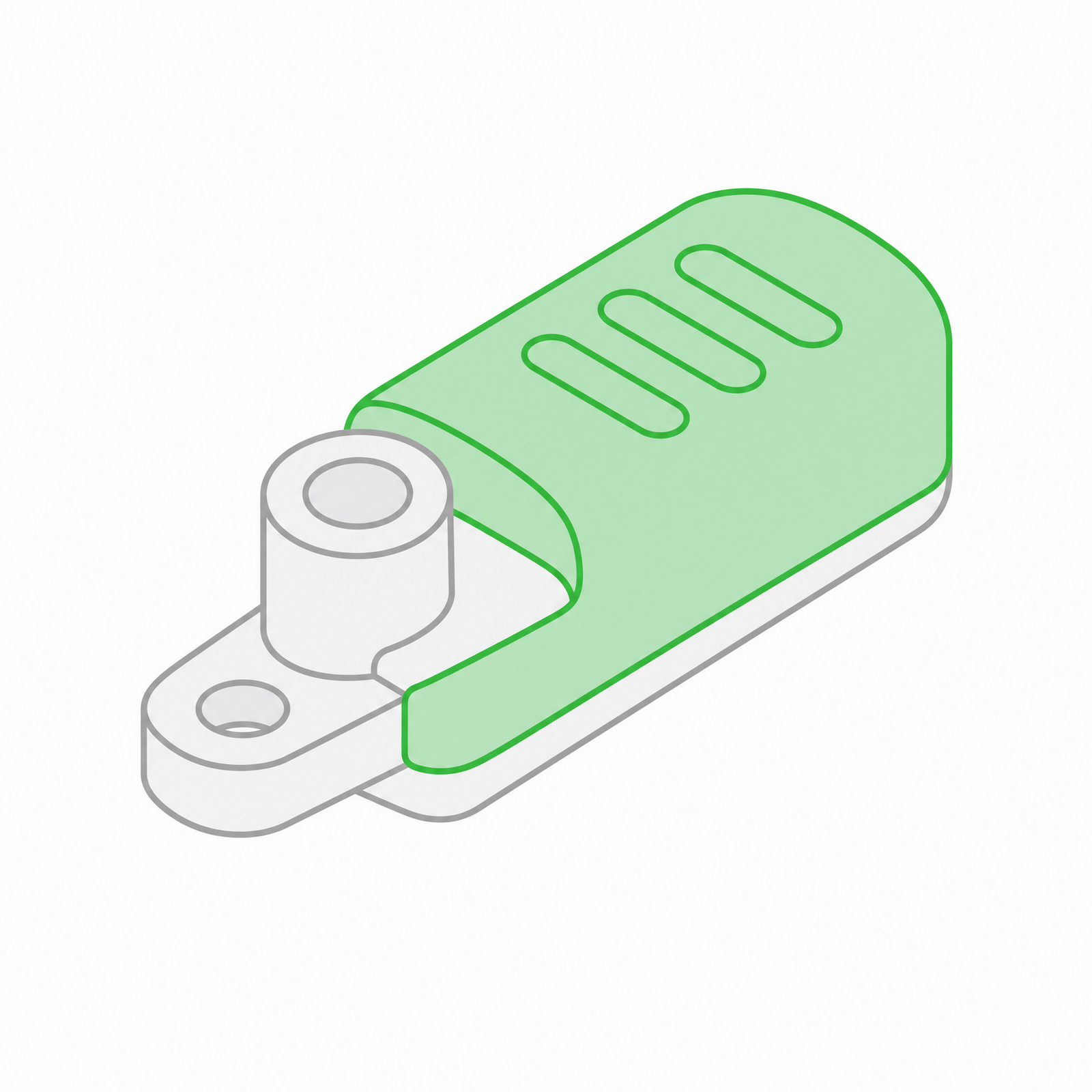 Silicone overmolded components
