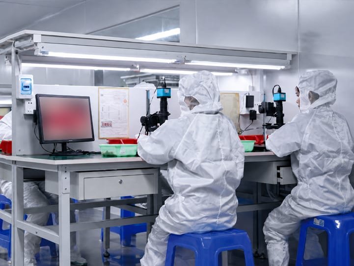 ISO Class 8 cleanroom injection molding work area