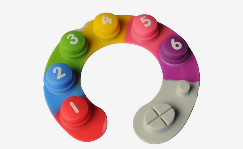 Dual-color silicone keypad