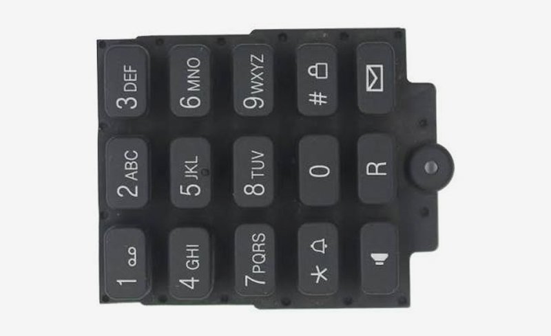 Laser etched silicone keypad