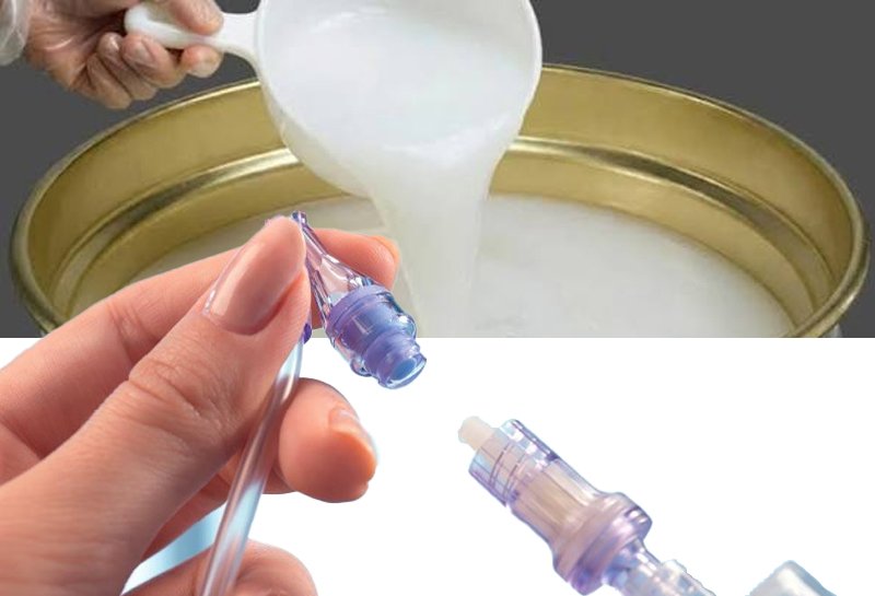 Silicone rubber material samples