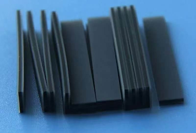 Black silicone rubber zebra connector strip samples
